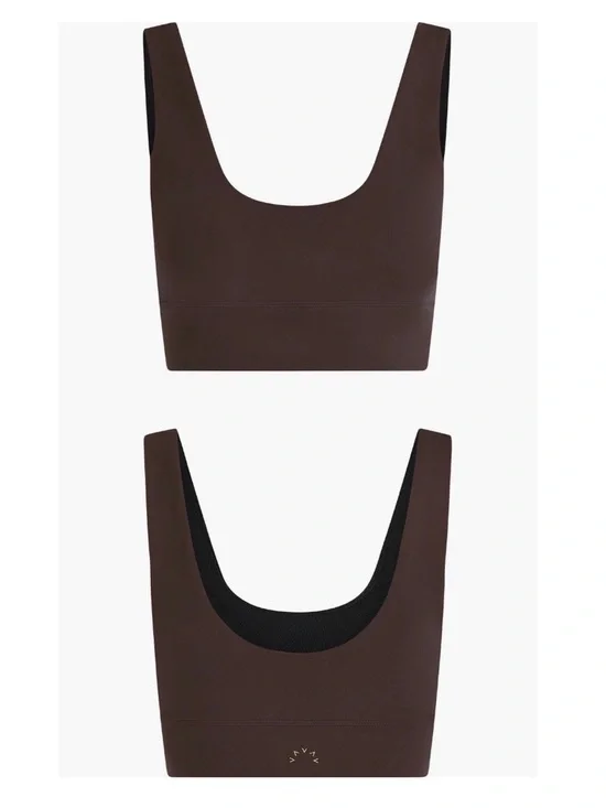 Varley Dark Chocolate Coffee Bean Scoop Neck FreeSoft Cori Bra Sports Bra S $73 - Picture 5 of 11